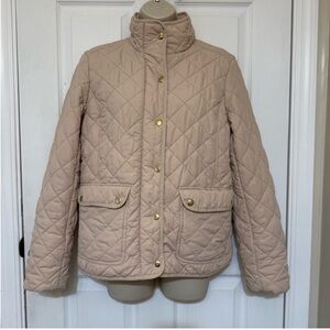 J.Crew Diamond Quilted Field Jacket Beige Small